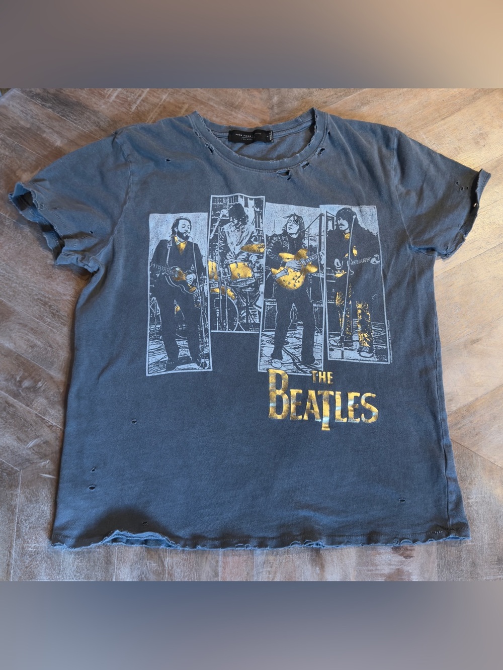 THE BEATLES ROOFTOP VINTAGE DESTROY TEE